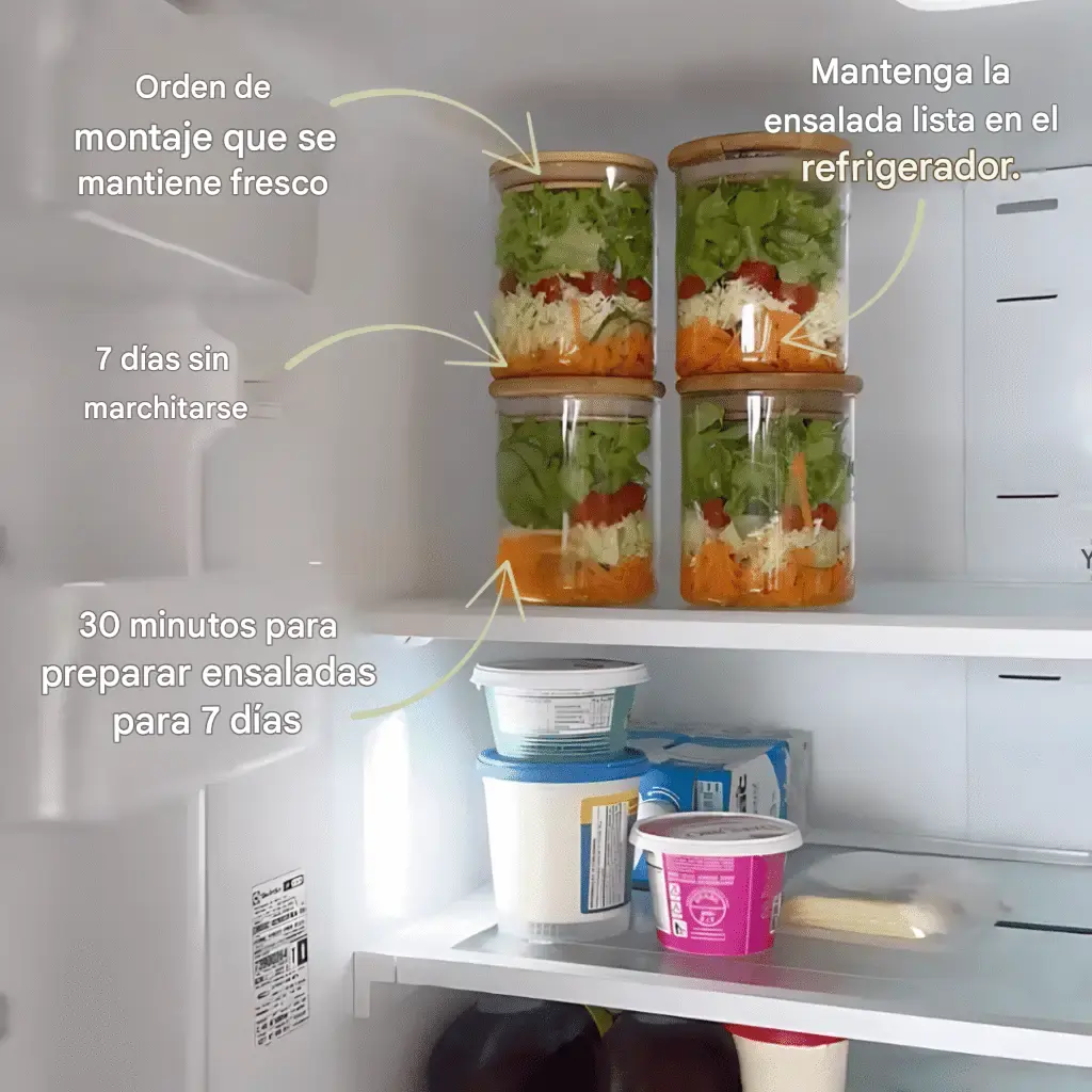 Ensaladas en frasco